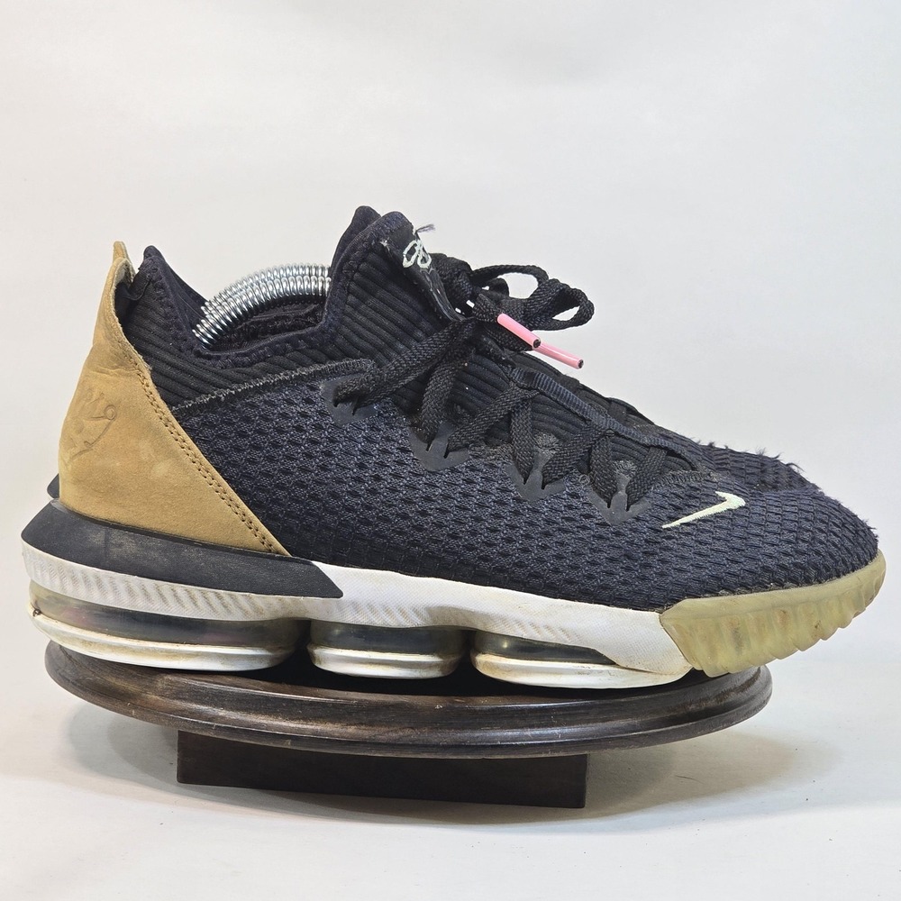 Nike LeBron 16 Shoes Mens Size 8.5 Black Tan CI2668-001 Basketball Sneakers King